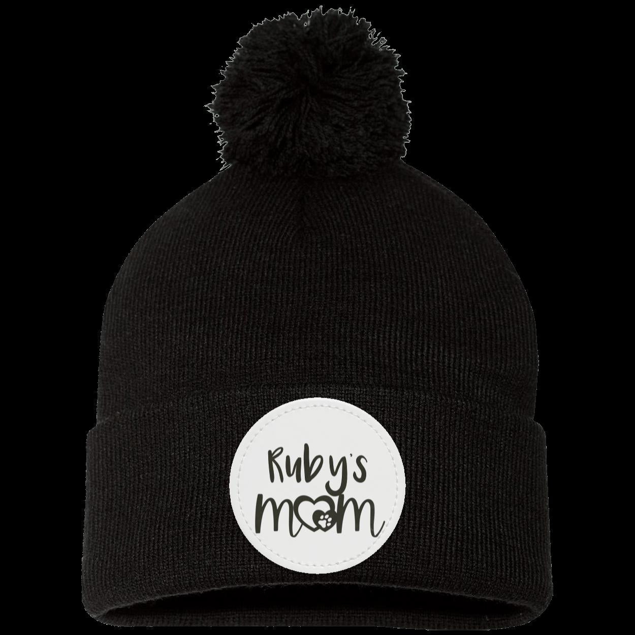 Personalized Pom Pom Knit Cap - Patch