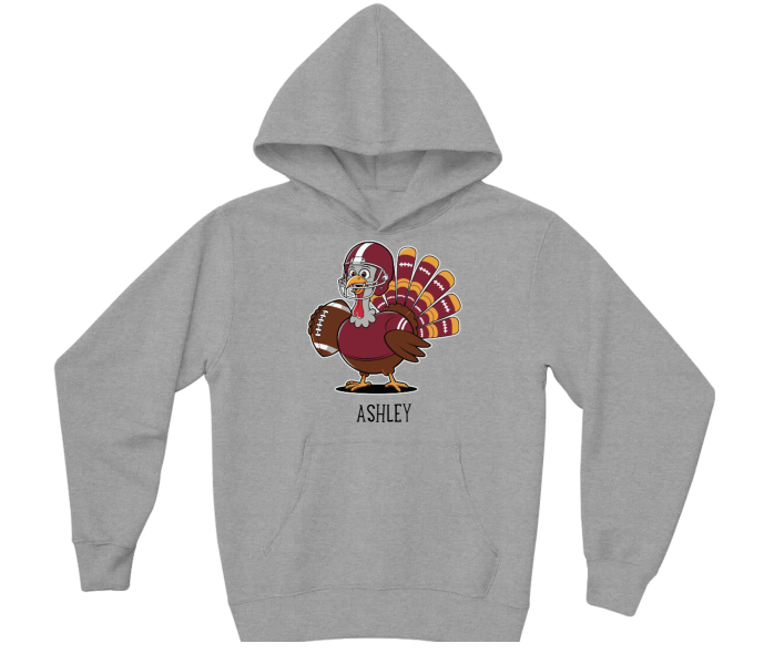 π Personalized Football Turkey Youth Hoodie π
