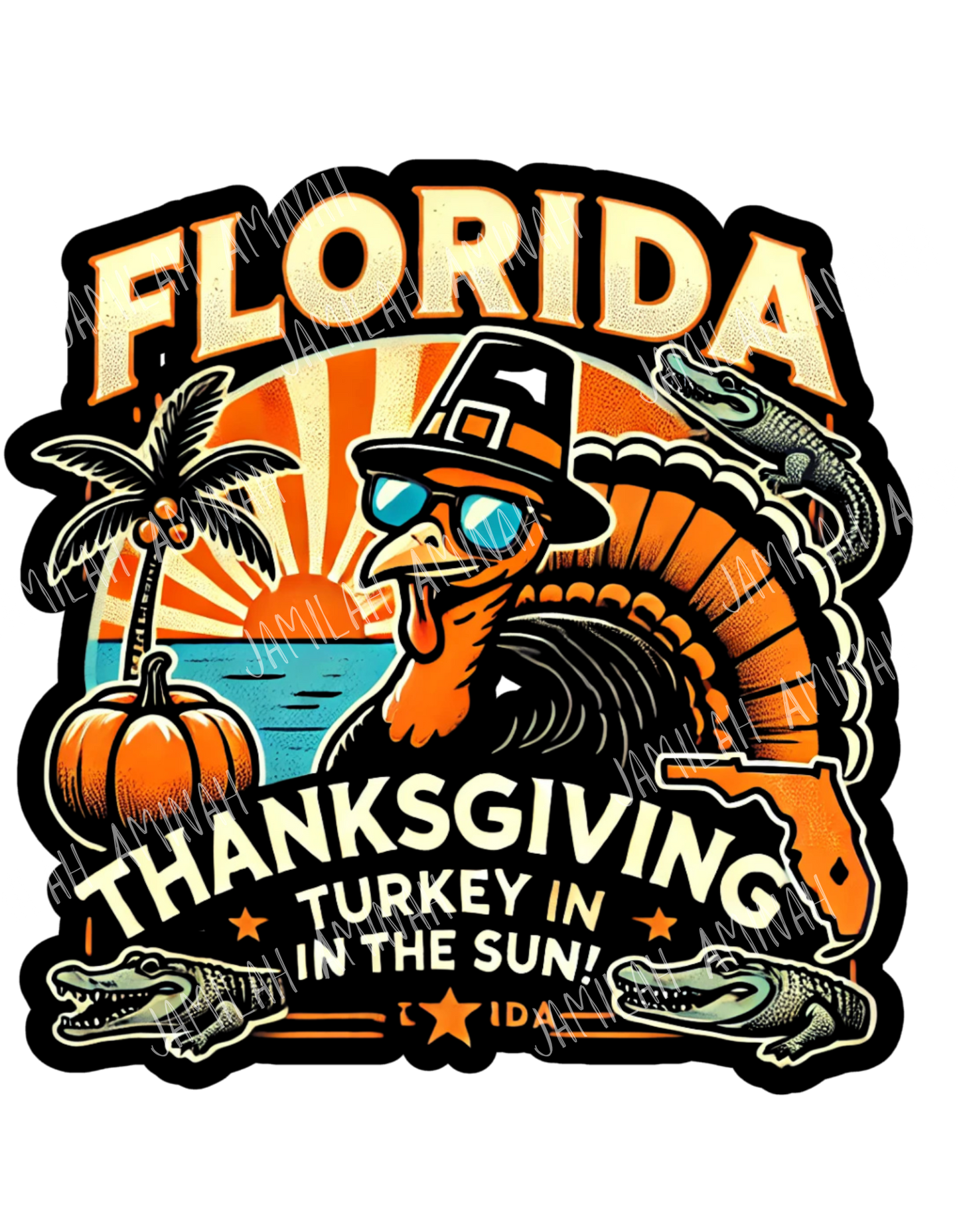 π Florida Thanksgiving - Turkey in the Sun! π΄ Digital Design