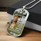 Lion's Pride: To My Son Personalized Dog Tag