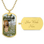 Lion's Pride: To My Son Personalized Dog Tag