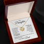 To My Daughter – My Daily Pride | Father to Daughter Love Knot Necklace with Message Card – Meaningful Jewelry Gift