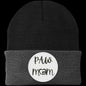 Paw Mom Beanie | Vegan Leather Patch