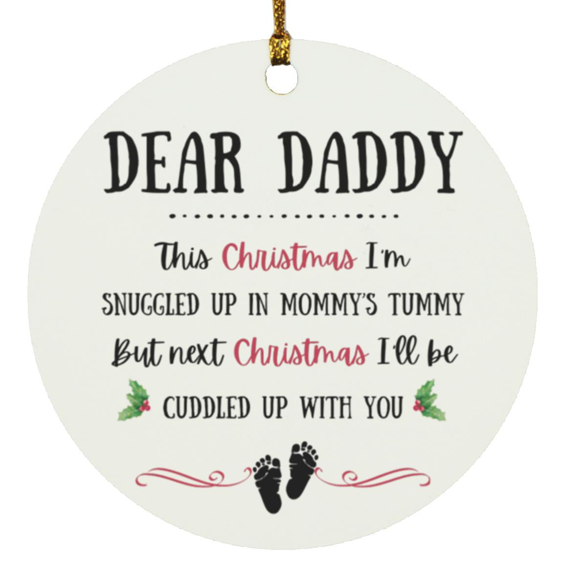 Dear Daddy Circle Ornament