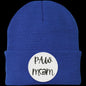 Paw Mom Beanie | Vegan Leather Patch