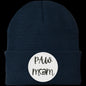 Paw Mom Beanie | Vegan Leather Patch