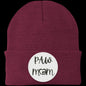 Paw Mom Beanie | Vegan Leather Patch