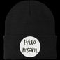 Paw Mom Beanie | Vegan Leather Patch