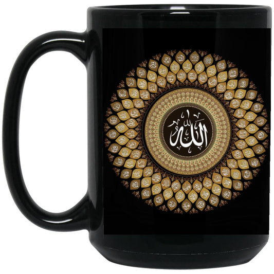 99 Names of ALLAH Black Mug