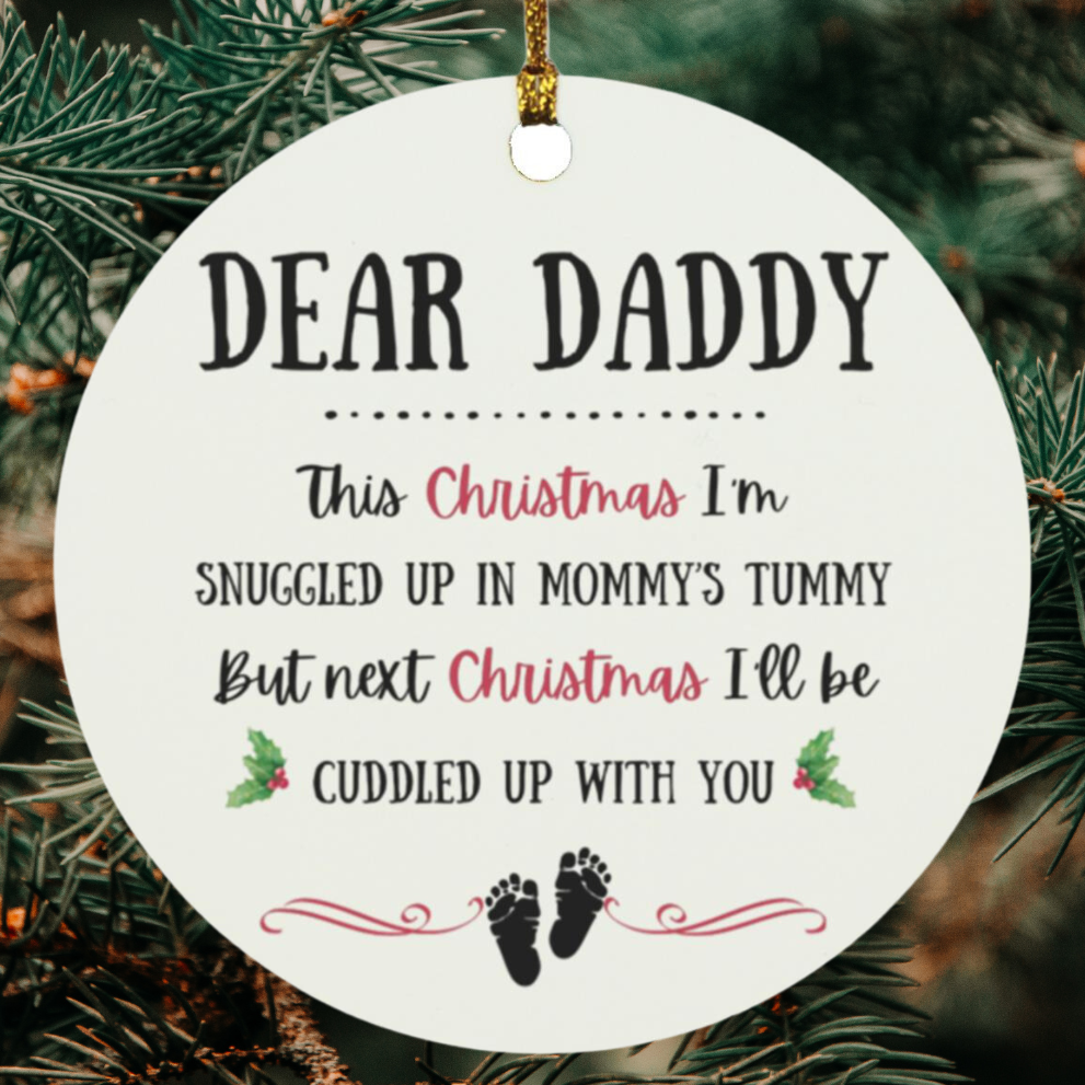 Dear Daddy Circle Ornament