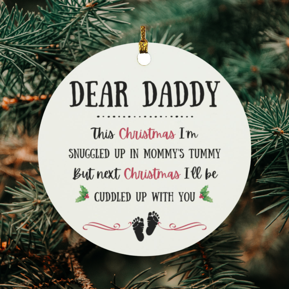 Dear Daddy Circle Ornament