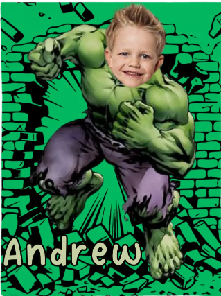 Personalized Kids Hero Blanket