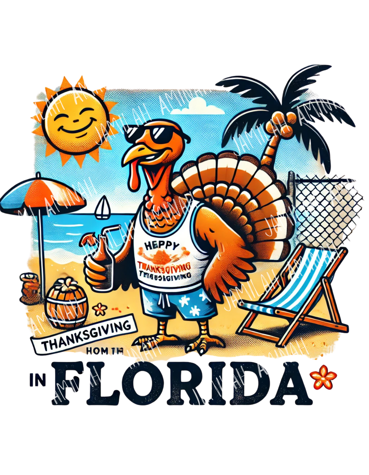 🌴 Thanksgiving in Florida - Digital Download Design 🌞