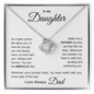 To My Daughter – Always & Forever | Father to Daughter Love Knot Necklace with Message Card – Meaningful Birthday & Everyday Gift