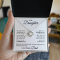 To My Daughter – Always & Forever | Father to Daughter Love Knot Necklace with Message Card – Meaningful Birthday & Everyday Gift