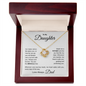 To My Daughter – Always & Forever | Father to Daughter Love Knot Necklace with Message Card – Meaningful Birthday & Everyday Gift