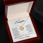 To My Daughter – Always & Forever | Father to Daughter Love Knot Necklace with Message Card – Meaningful Birthday & Everyday Gift