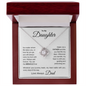 To My Daughter – Always & Forever | Father to Daughter Love Knot Necklace with Message Card – Meaningful Birthday & Everyday Gift