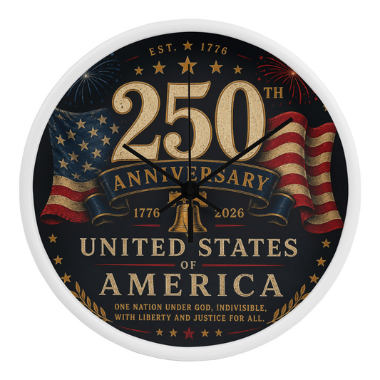 United States of America 250th Anniversary Commemorative Wall Clock